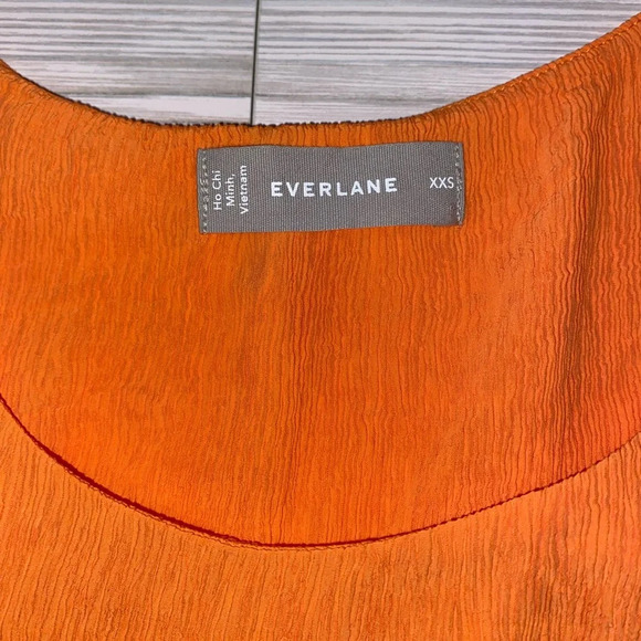 Everlane Orange Plisse Top and Pants Set - Picture 5 of 7